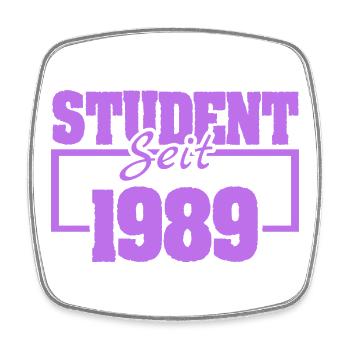 Student 1989 - Viereckiger Kühlschrankmagnet - Weiß - Vorne