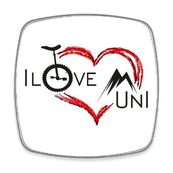 Unicycle | Unicycling Freestyle Downhill - Square fridge magnet - white - Front