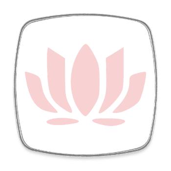 Lotusblume Lotusblüten pastell Blume Blüte Yoga - Viereckiger Kühlschrankmagnet - Weiß - Vorne