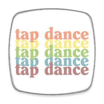 Grille pastel de claquettes - Magnet carré - blanc - Devant
