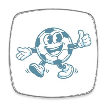 Football Pop Art - Square fridge magnet - white - Front