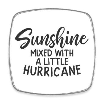Soleil mêlé à un petit ouragan - Magnet carré - blanc - Devant