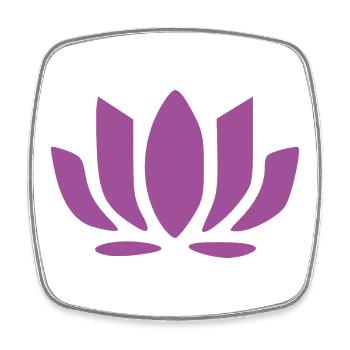 Lotusblume Lotusblüte violett Blume Blüte Yoga - Viereckiger Kühlschrankmagnet - Weiß - Vorne