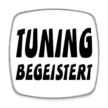 tuning - Square fridge magnet - white - Front