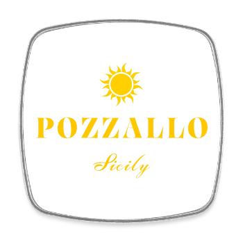 Pozzallo Sicily Sun - Square fridge magnet - white - Front
