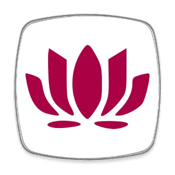 Fleur de lotus Fleur de lotus Fleur rouge Fleurs de nénuphar - Magnet carré - blanc - Devant