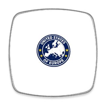 United States of Europe Patch - Square fridge magnet - white - Front
