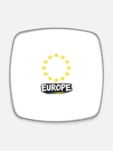 Europe Graffiti Circle - Square fridge magnet - white