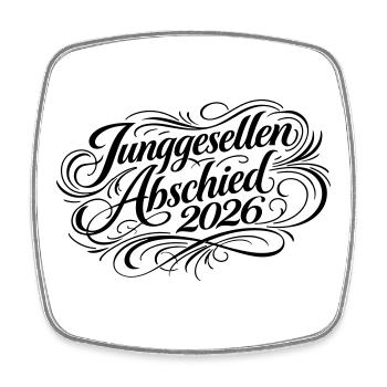 Junggesellen Abschied 2026 Jga - Viereckiger Kühlschrankmagnet - Weiß - Vorne