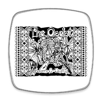 THE OCELOT - Square fridge magnet - white - Front
