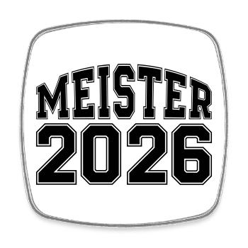 meister_2026 - Viereckiger Kühlschrankmagnet - Weiß - Vorne