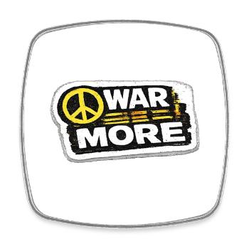 War No More – Sticker Peace & Humanity - Magnet carré - blanc - Devant
