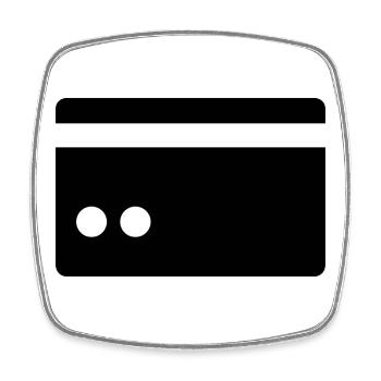 Credit card - Square fridge magnet - white - Front
