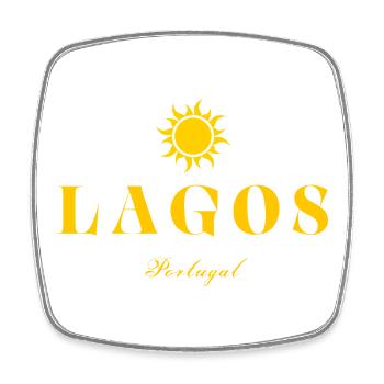 Lagos Portugal Sun  - Square fridge magnet - white - Front
