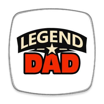 Legenden-Vater – Lustiges Vater-Design - Viereckiger Kühlschrankmagnet - Weiß - Vorne