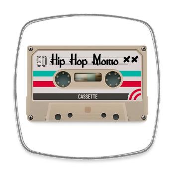 Cassette Hip Hop 90s Vibe - Square fridge magnet - white - Front