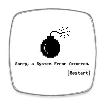 system error - Viereckiger Kühlschrankmagnet - Weiß - Vorne