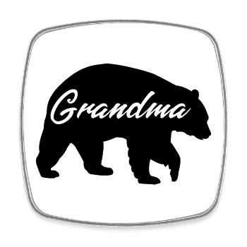 Grandma Bear süßes Geschenkhemd - Viereckiger Kühlschrankmagnet - Weiß - Vorne
