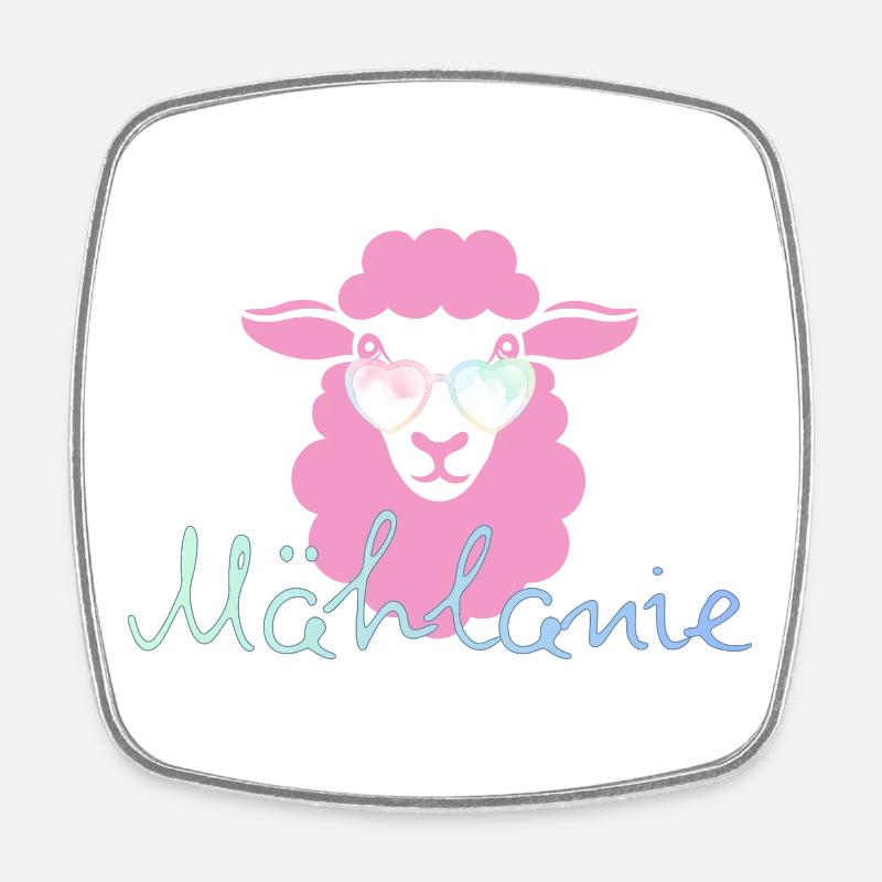 Mählanie - Viereckiger Kühlschrankmagnet - Weiß