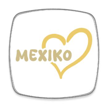 Geschenk für Mexiko - Viereckiger Kühlschrankmagnet - Weiß - Vorne