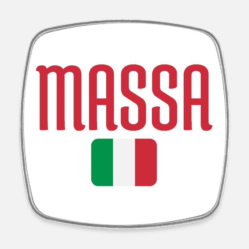 Massa Italy Flag  - Square fridge magnet - white