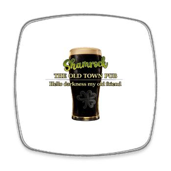 Hello_Darkness_Print - Square fridge magnet - white - Front