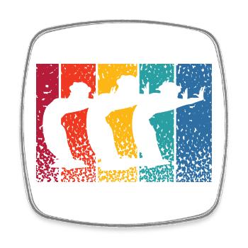 Artistic Swim Team Synchronschwimmen - Viereckiger Kühlschrankmagnet - Weiß - Vorne