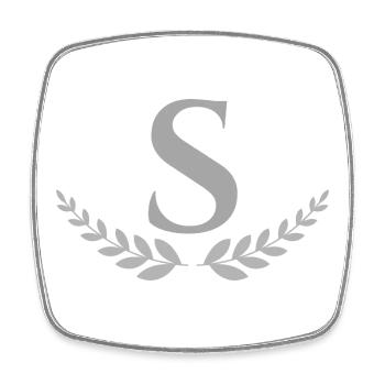 S - Viereckiger Kühlschrankmagnet - Weiß - Vorne