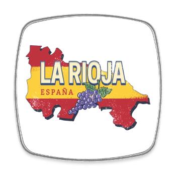La Rioja Spanien Retro Region Reben Vintage Wein - Viereckiger Kühlschrankmagnet - Weiß - Vorne