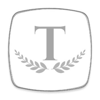 T - Viereckiger Kühlschrankmagnet - Weiß - Vorne