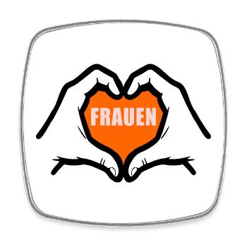 Solidarität Feminismus Frauen - Viereckiger Kühlschrankmagnet - Weiß - Vorne
