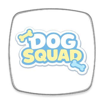 Dog Squad Pastel Paws - Square fridge magnet - white - Front