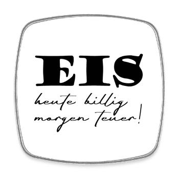 EIs - Viereckiger Kühlschrankmagnet - Weiß - Vorne
