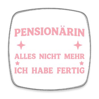 Pensionärin 2026 Rentenalter Kollegin in Rente - Viereckiger Kühlschrankmagnet - Weiß - Vorne