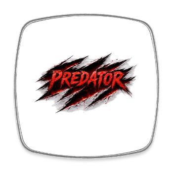 Style rétro Predator Scratch - Magnet carré - blanc - Devant