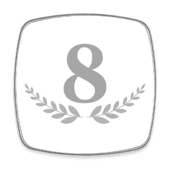 8 - Square fridge magnet - white - Front