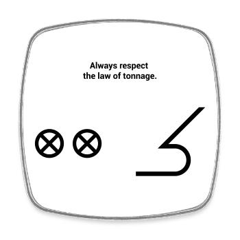 Bow Bow - Seafaring Sailing Ship Captain - Square fridge magnet - white - Front