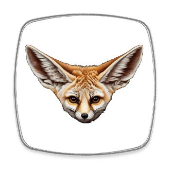 Fenec, Foxes - Magnet carré - blanc - Devant