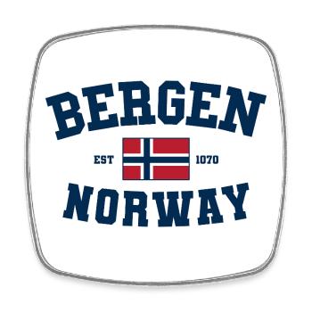 Voyage de vacances à Bergen, Norvège, Norvège - Magnet carré - blanc - Devant