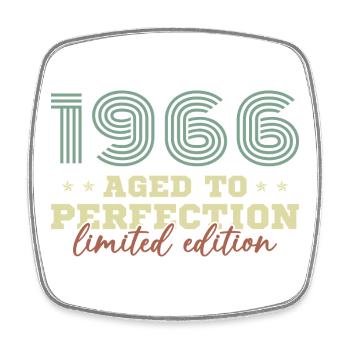 1966 Vintage Retro Geburtstagsgeschenk - Viereckiger Kühlschrankmagnet - Weiß - Vorne
