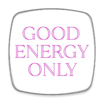 Good Energy Only für Frauen Positive Vibes - Viereckiger Kühlschrankmagnet - Weiß - Vorne