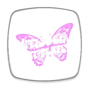 Graphique inspirant de fan papillon - Magnet carré - blanc - Devant