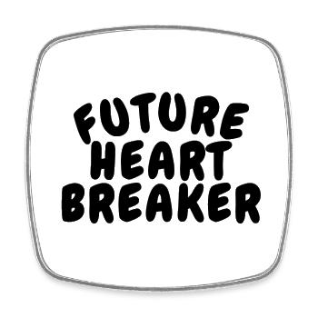 Future Heart Breaker Baby-Kinder süßes lustiges Hemd - Viereckiger Kühlschrankmagnet - Weiß - Vorne
