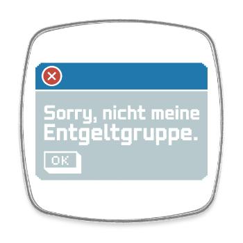 Sorry Nicht Meine Entgeltgruppe Beamte TVöD Büro - Viereckiger Kühlschrankmagnet - Weiß - Vorne