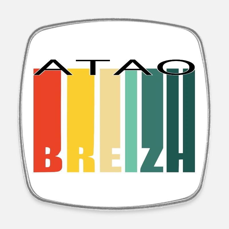Breizh atao - Square fridge magnet - white