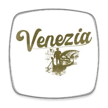 Venedig, Vintage - Viereckiger Kühlschrankmagnet - Weiß - Vorne