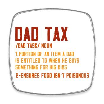 T-shirt graphique Définition de la Taxe Papa - Magnet carré - blanc - Devant