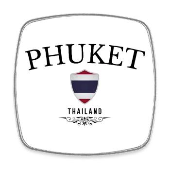 Souvenir de Phuket, Elegant Design Phuket - Magnet carré - blanc - Devant