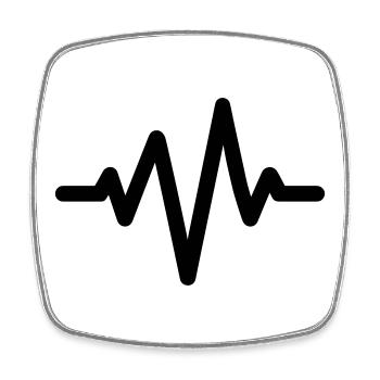heartbeat - Square fridge magnet - white - Front