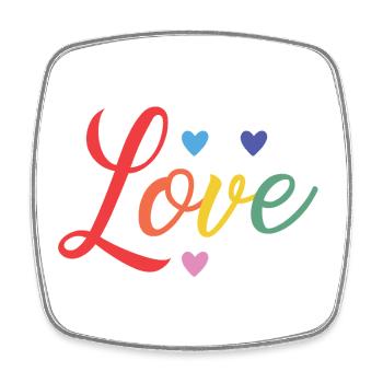 LGBT Pride Month - Liebe ist Liebe - Viereckiger Kühlschrankmagnet - Weiß - Vorne